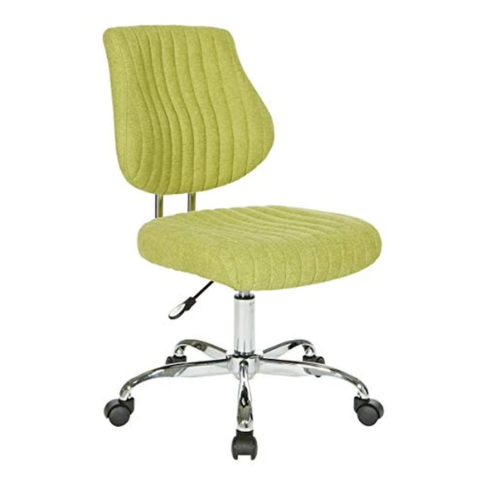 OSP Home Furnishings Sunnydale Adjustable Plush Office Chair with Chrome Base, Basil by OSP Home Furnishings - Used - Acceptable condition