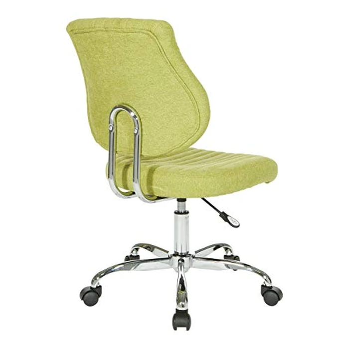 OSP Home Furnishings Sunnydale Adjustable Plush Office Chair with Chrome Base, Basil by OSP Home Furnishings - Image 5