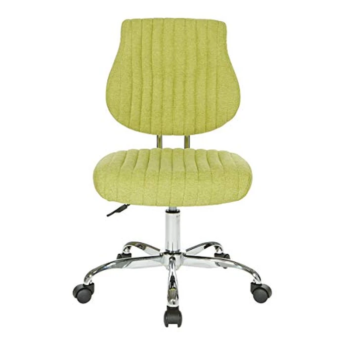 OSP Home Furnishings Sunnydale Adjustable Plush Office Chair with Chrome Base, Basil by OSP Home Furnishings - Image 6