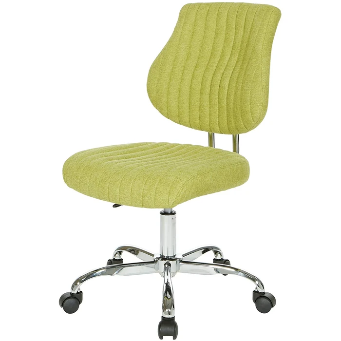 OSP Home Furnishings Sunnydale Adjustable Plush Office Chair with Chrome Base, Basil by OSP Home Furnishings - Image 7