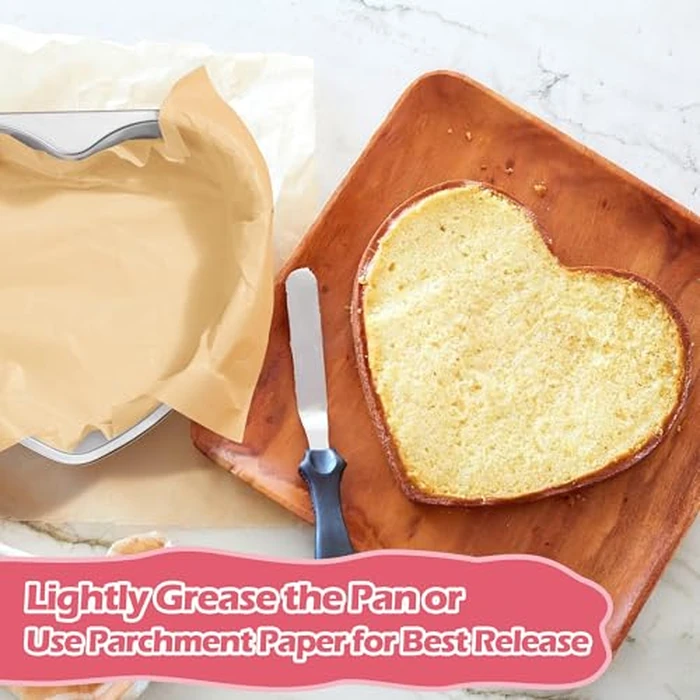 E-far 6 Inch Heart Cake Pan, 2Pcs Stainless Steel Small Heart Shaped Cake Mold, Cake Tin Baking Pan for Valentine's Day Anniversaries Wedding, Non-Toxic & Dishwasher Safe by E-far - Image 5