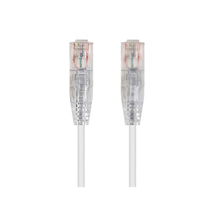 Monoprice Cat6 14ft White Component Level Patch Cable UTP 28AWG 550MHz Pure Bare Copper Snagless RJ45 SlimRun Series Ethernet Cable by Monoprice - Used - Very Good condition - US$3.73
