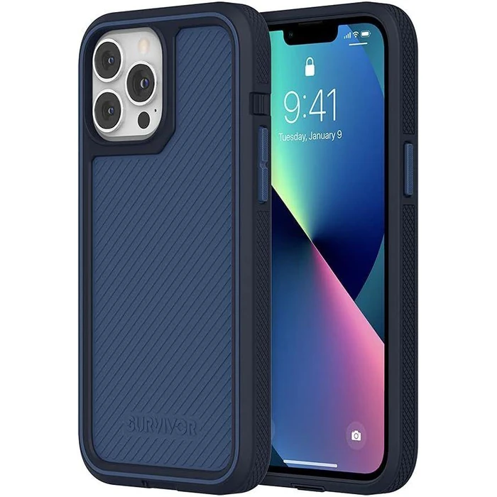 Griffin Survivor Earth Series Hybrid Phone Case for iPhone 13 Pro Max - Storm Blue by Griffin - Refurbished - Brand New condition - US$13.43