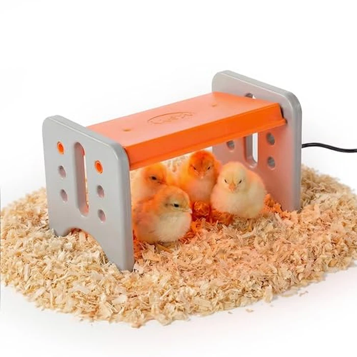 K&H Pet Products Chicken Brooder Heater for Chicks Ducklings, Adjustable Heating Plate for Brooder Boxes, Warms up to 15 Chicks, Chicken Coop Poultry Heating with Safety Light, Small 25 Watts by K&H Pet Products - Used - Very Good condition - US$35.46