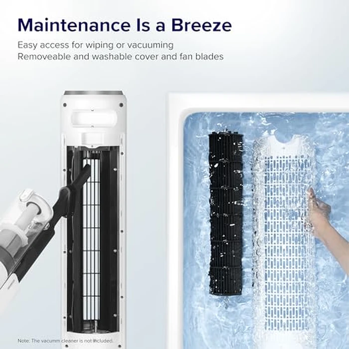 LEVOIT Tower Fan for Bedroom, 90 degrees Oscillating Standing Fan with 28dB Quiet for Sleep, 25ft/s Velocity, 12H Timer, 5 Speeds 4 Modes, Remoter, Bladeless Room Fan for Home, Office, Indoor, 36 inch, White by LEVOIT - Image 5