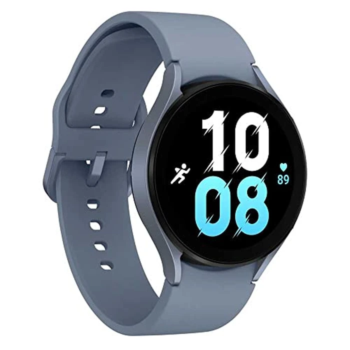 Samsung Galaxy Watch 5 44mm Bluetooth Smartwatch w/Body, Health, Fitness and Sleep Tracker, Sapphire Crystal Glass, Enhanced GPS Tracking, Sapphire (Renewed) by Samsung - Image 1