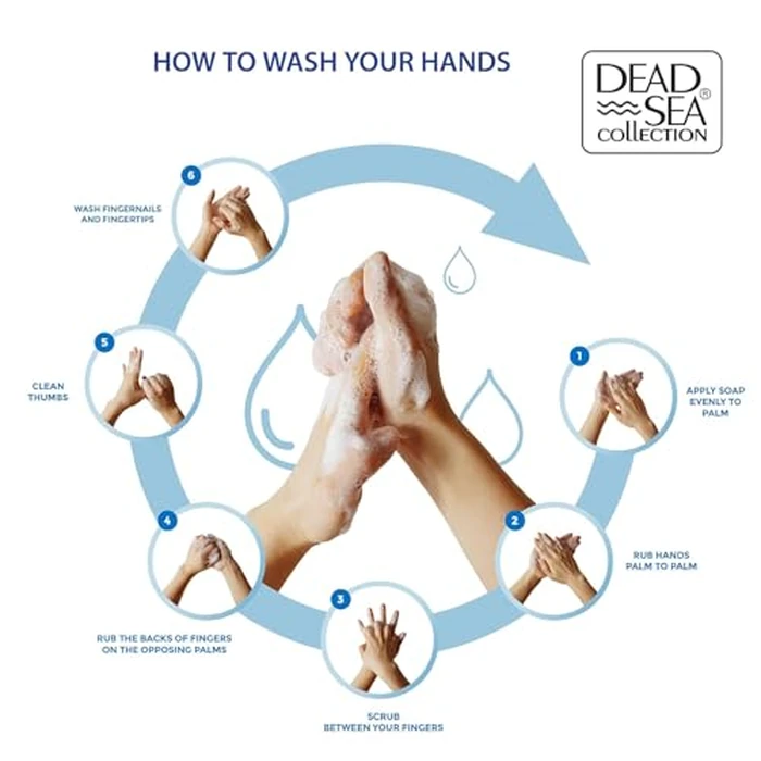 Dead Sea Collection Hand Soap Pump Almond Vanilla - Moisturizing Hand Wash Liquid with Dead Sea Minerals - Almond Vanilla Oils, Balancing & Soothing Pack of 2 (33.8 Fl Oz Each) - 67.6 Fl Oz Total by Dead Sea Collection - Image 6