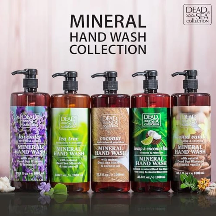 Dead Sea Collection Hand Soap Pump Almond Vanilla - Moisturizing Hand Wash Liquid with Dead Sea Minerals - Almond Vanilla Oils, Balancing & Soothing Pack of 2 (33.8 Fl Oz Each) - 67.6 Fl Oz Total by Dead Sea Collection - Image 7