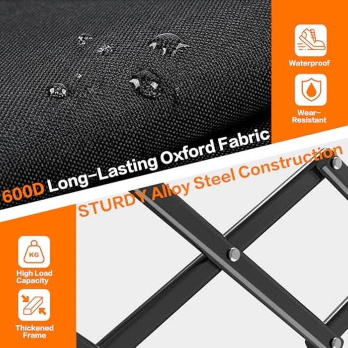 Wagons Carts Foldable, 360LBS Folding Utility Heavy Duty Wagon Cart with Wheels, 100L Portable Utility Outdoor Wagon for Shopping, Beach, Camping, Sports, Garden by COZEER - Image 5