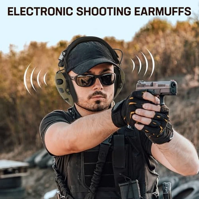 Floriogra Electronic Ear Protection for Shooting with 5X Sound Amplification, Active Ear Protection for Gun Range, NRR 23dB Hearing Protection for Shooters, Noise Reduction Headphones for Hunting by Floriogra - Image 5