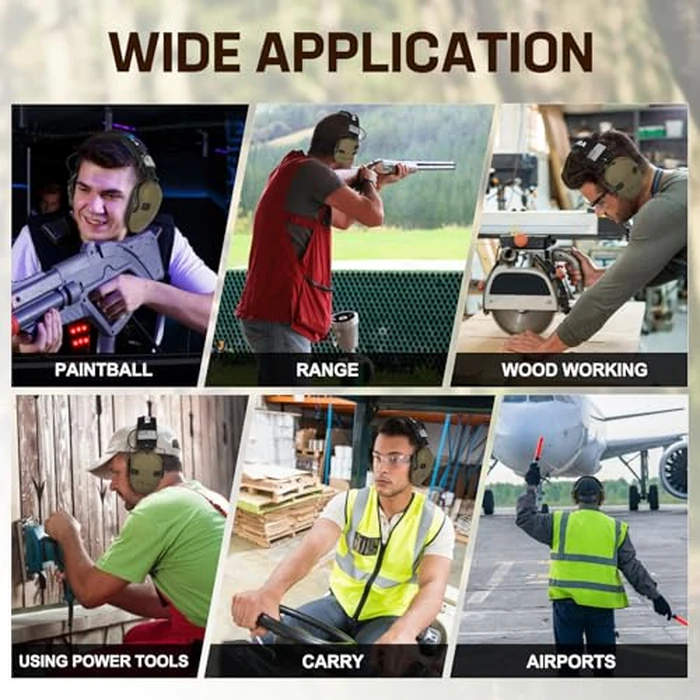 Floriogra Electronic Ear Protection for Shooting with 5X Sound Amplification, Active Ear Protection for Gun Range, NRR 23dB Hearing Protection for Shooters, Noise Reduction Headphones for Hunting by Floriogra - Image 6