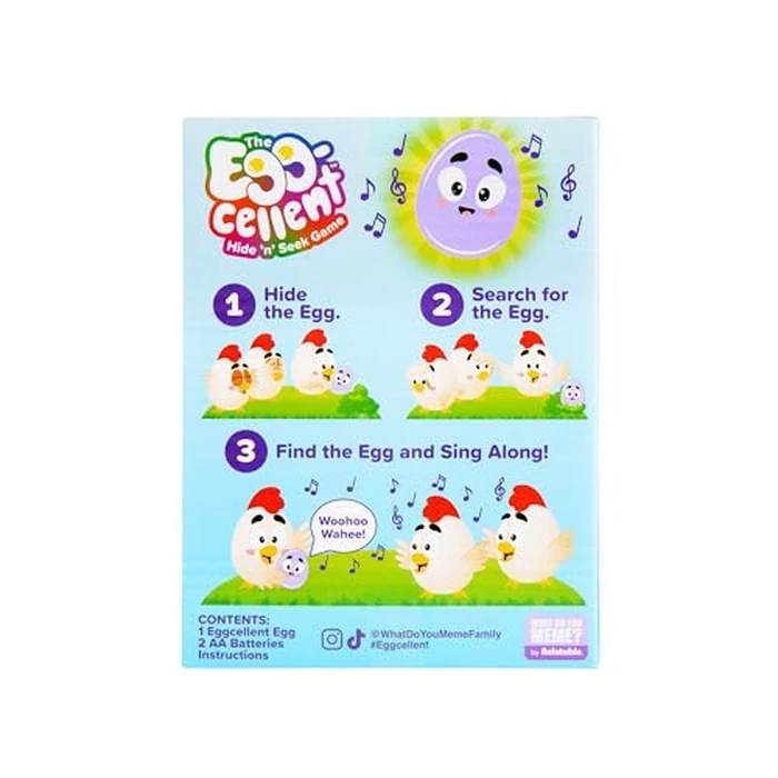 Eggcellent by Relatable, The Kid-Friendly Hide & Seek Game, Toddler Toys for Ages 3+, Includes 1 Eggcellent Light-Up Toy That Sings by WHAT DO YOU MEME? - Image 5