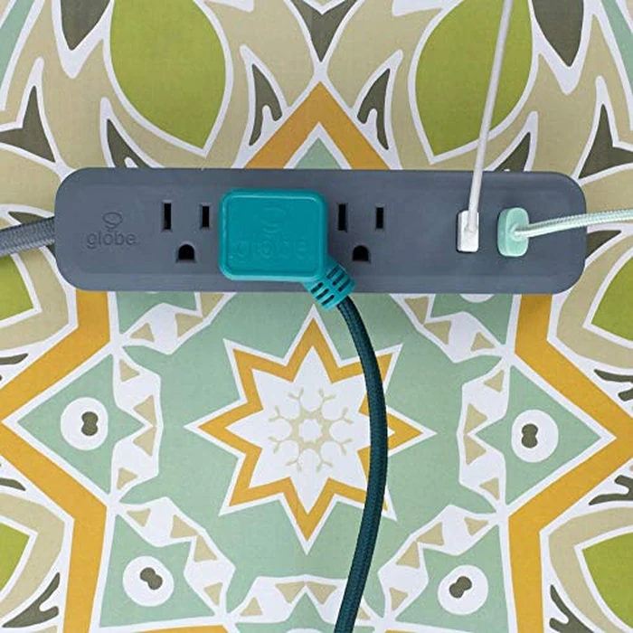 Globe Electric 78249 6ft 3-Outlet USB Surge Protector Power Strip, 2X USB Ports, 2.4 Amps Combined, Black Finish, Right Angle Plug, Compatible with All Charging Devices, Electronic Accessories by Globe Electric - Image 7