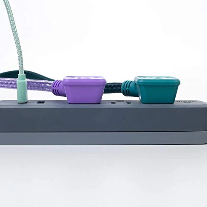 Globe Electric 78249 6ft 3-Outlet USB Surge Protector Power Strip, 2X USB Ports, 2.4 Amps Combined, Black Finish, Right Angle Plug, Compatible with All Charging Devices, Electronic Accessories by Globe Electric - Image 9