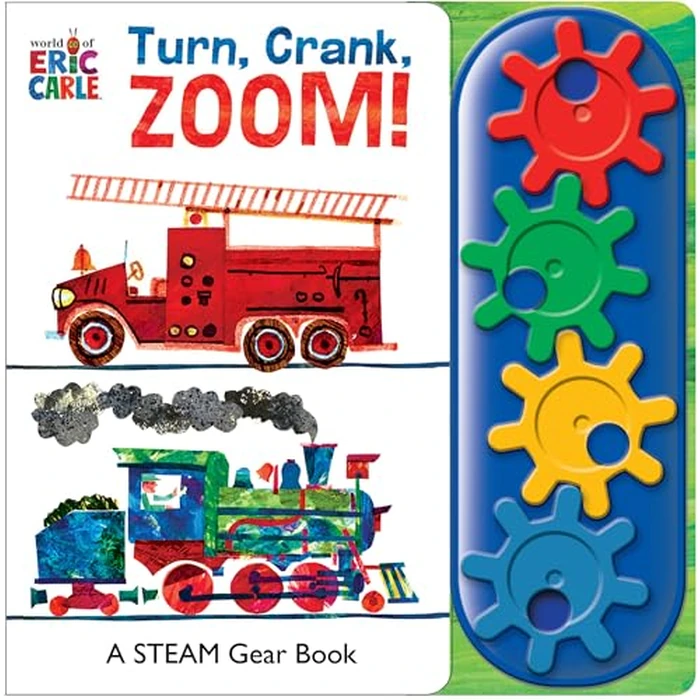 World of Eric Carle, Turn, Crank, Zoom! A STEM Gear Sound Book - PI Kids by PI Kids - Image 1