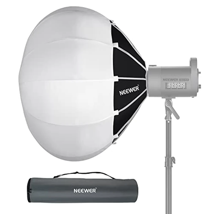 NEEWER 26"/65cm Lantern Softbox One Step Quick Release, 360 degrees Lighting Diffuser with Skirt, Bowens Mount for Video Light CB60B CB100C Compatible with Aputure Light 600d Amaran 60x Godox SL60W, NS65L by NEEWER - Image 1