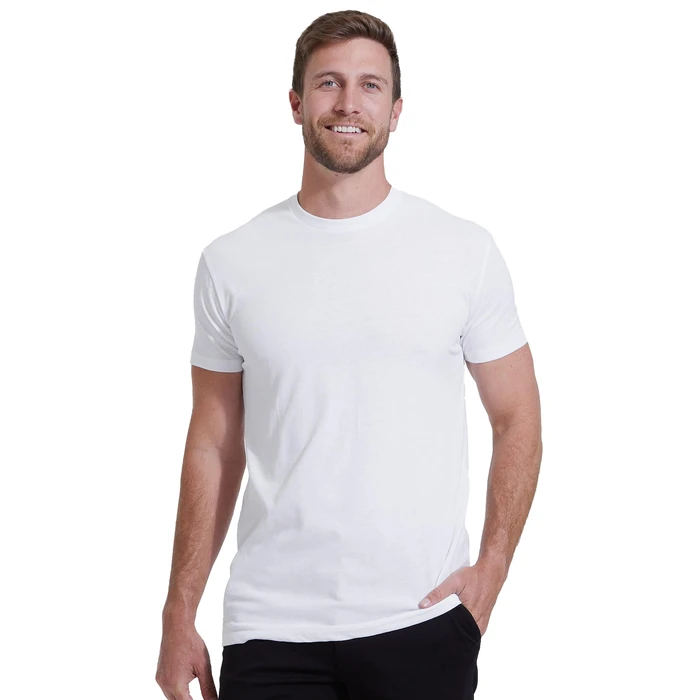 True Classic Mens T-Shirts - Short Sleeve Crew Neck T Shirts for Man, Cotton Blend Plain Novelty Men's T-Shirts, Pack of 1, White, S by True Classic - Image 1