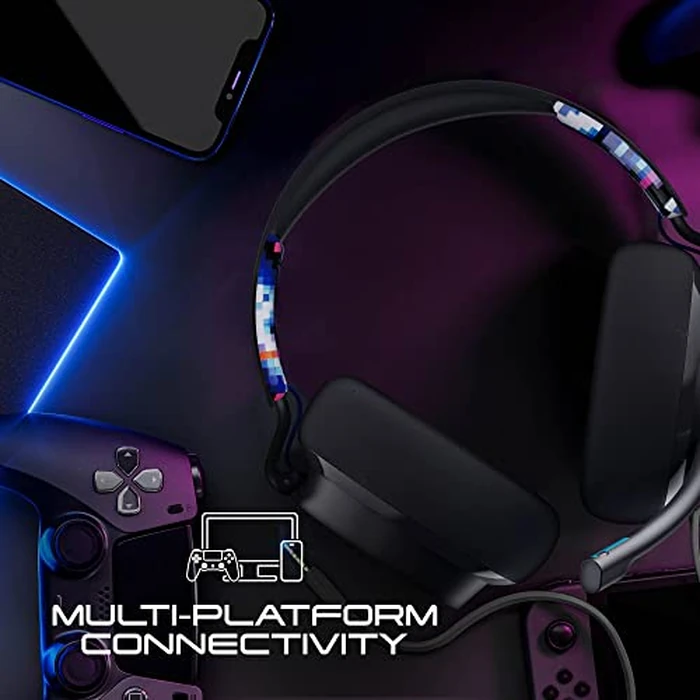 Skullcandy SLYR Pro Multi-Platform Over-Ear Wired Gaming Headset, Enhanced Sound Perception, AI Microphone, Works with Xbox PlayStation and PC - Blue by Skullcandy - Image 5