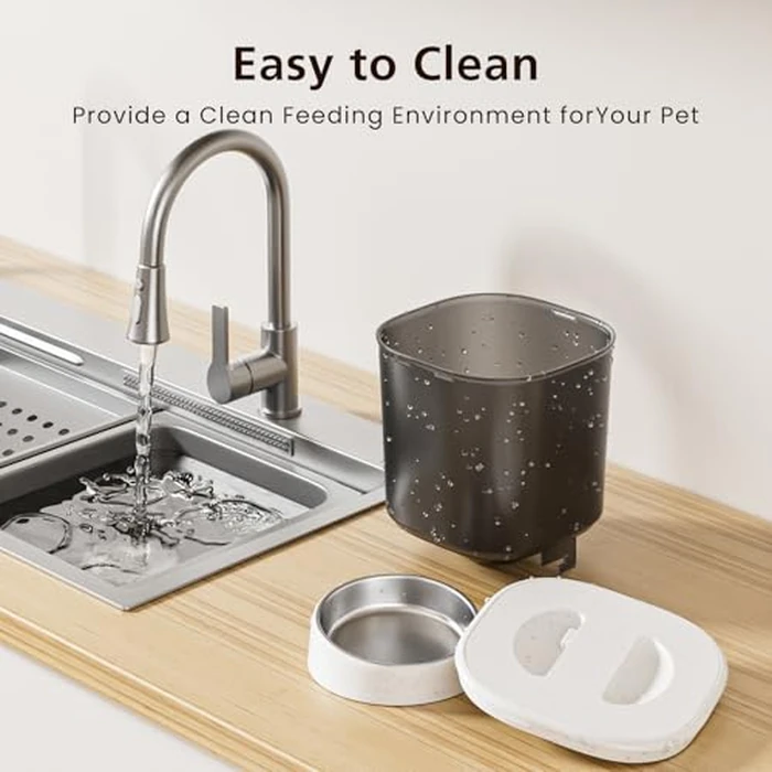 Automatic Cat Feeder with Camera, 4L WiFi Smart Pet Feeder with APP Control, 1080P HD Video, Night Vision,Voice Call, Motion Detection, Dual Power Supply, Stainless Steel Bowl,Supports 5GHz/2.4GHz by Petrice - Image 9