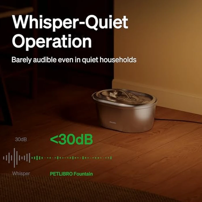 PETLIBRO Stainless Steel Cat Water Fountain, 101oz/3L Pet Water Fountain for Cats Inside, Food-Grade Dog Water Fountain, Automatic Cat Water Dispenser by PETLIBRO - Image 7