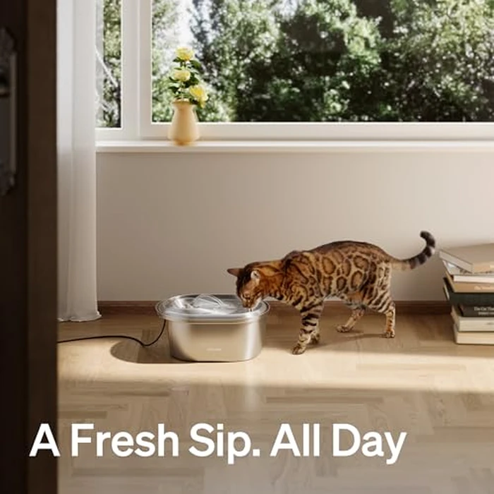 PETLIBRO Stainless Steel Cat Water Fountain, 101oz/3L Pet Water Fountain for Cats Inside, Food-Grade Dog Water Fountain, Automatic Cat Water Dispenser by PETLIBRO - Image 8