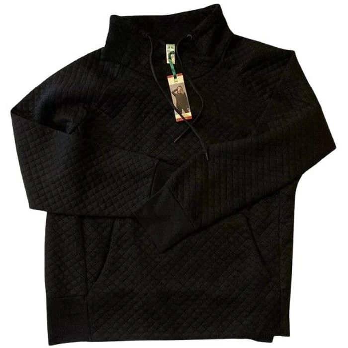 GreenTea Women's Quilt Pullover Top S - Black by GreenTea - Image 1
