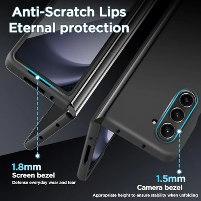 AICase for Samsung Galaxy Z Fold 6 Case, Protective Slim Fit Phone Case for Samsung Galaxy Z Fold 6 5G, Black by AICase - Image 5