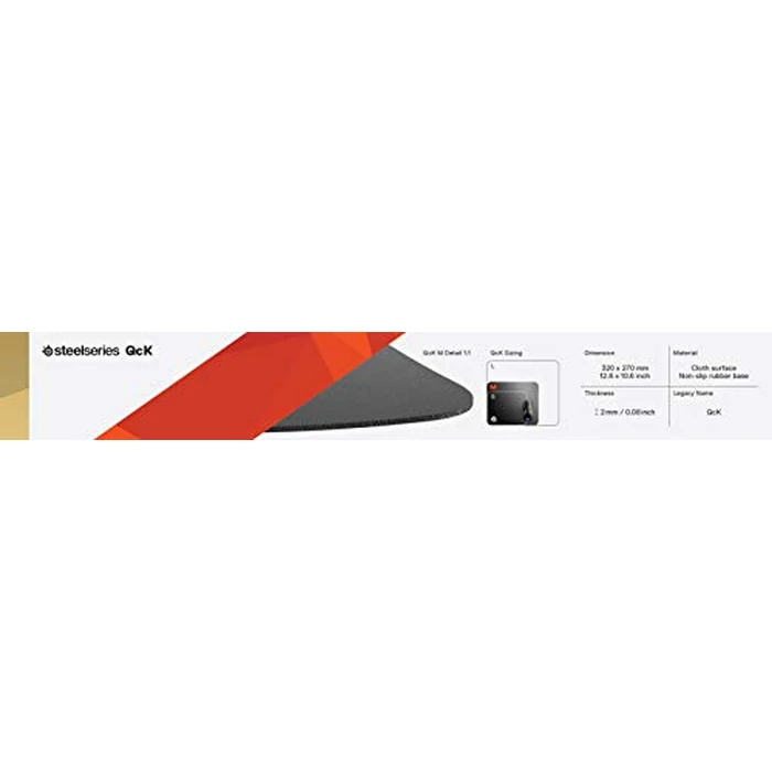 SteelSeries QcK Gaming Surface - Medium Thick Cloth - Mouse Pad of All Time - Peak Tracking and Stability - Black by SteelSeries - Image 6