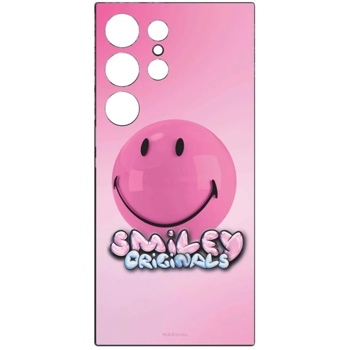 Samsung Smiley Bubble Flipsuit Card Phone Case for Samsung Galaxy S24 Ultra - Pink by Samsung - Refurbished - Brand New condition