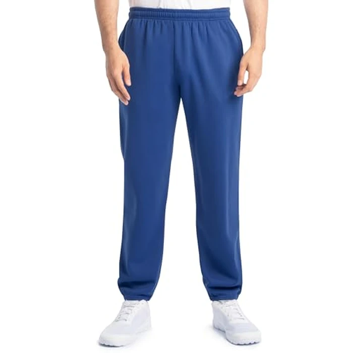 Fruit of the Loom Men's Eversoft Fleece Sweatpants with Pockets, Moisture Wicking & Breathable, Sizes S-4X, Elastic Bottom-Mellow Blue, XX-Large by Fruit of the Loom - Used - Like New condition - US$11.69