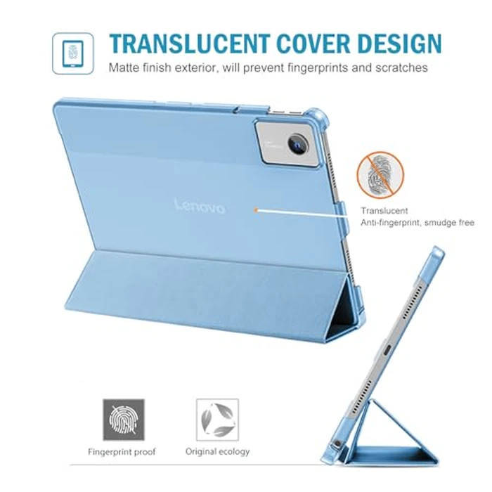 ProCase Smart Case for Lenovo Idea Tab 11 Inch 2025 with Pen Holder, Slim Stand Folio for Lenovo Idea Tab 11" TB-336ZU/TB-336FU, Hard Shell Protective Tablet Cover Translucent Back Case -Blue by ProCase - Image 3