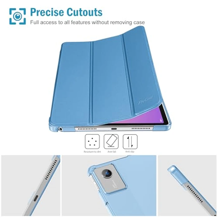 ProCase Smart Case for Lenovo Idea Tab 11 Inch 2025 with Pen Holder, Slim Stand Folio for Lenovo Idea Tab 11" TB-336ZU/TB-336FU, Hard Shell Protective Tablet Cover Translucent Back Case -Blue by ProCase - Image 8