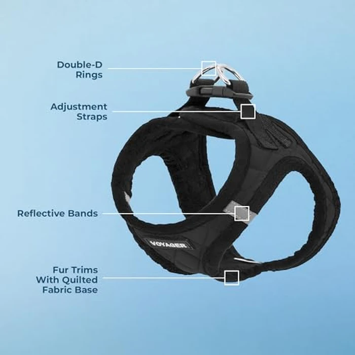 Best Pet Supplies Voyager by Plush Harness, Medium, Black by Best Pet Supplies - Image 3