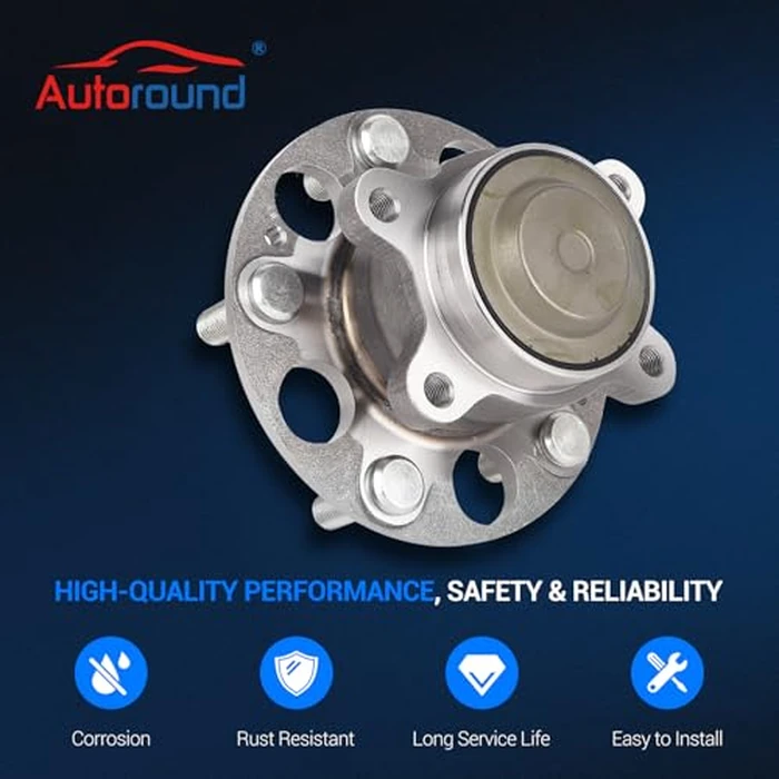Autoround 512450 Rear Wheel Bearing and Hub Assembly Compatible with Honda Civic 2013 2014 EX, EX-L, Si, Honda Civic 2015 DX, EX, EX-L, SE, Si, 5 Lugs w/ABS by Autoround - Image 5