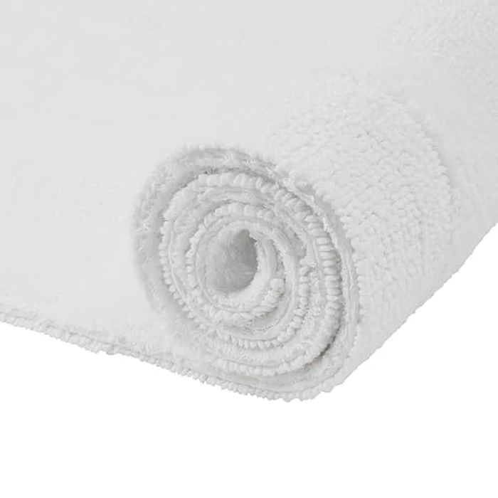 Better Trends Toilet Rugs U Shaped, Premium 100% Cotton, Extra Soft 20" x 20" Mat for Bath Room, Water Absorbent, Reversible Machine Washable, Contour Oeko-Tex Certified White Lux Collection by Better Trends - Image 4