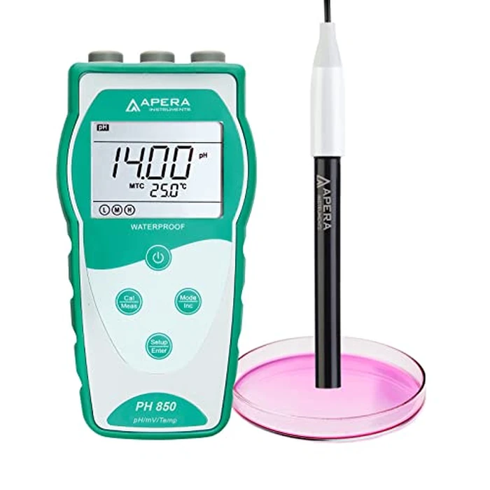 Apera Instruments Value Series PH850-FT Portable Handheld pH Meter Kit with Flat pH Electrode by Apera Instruments - Image 1