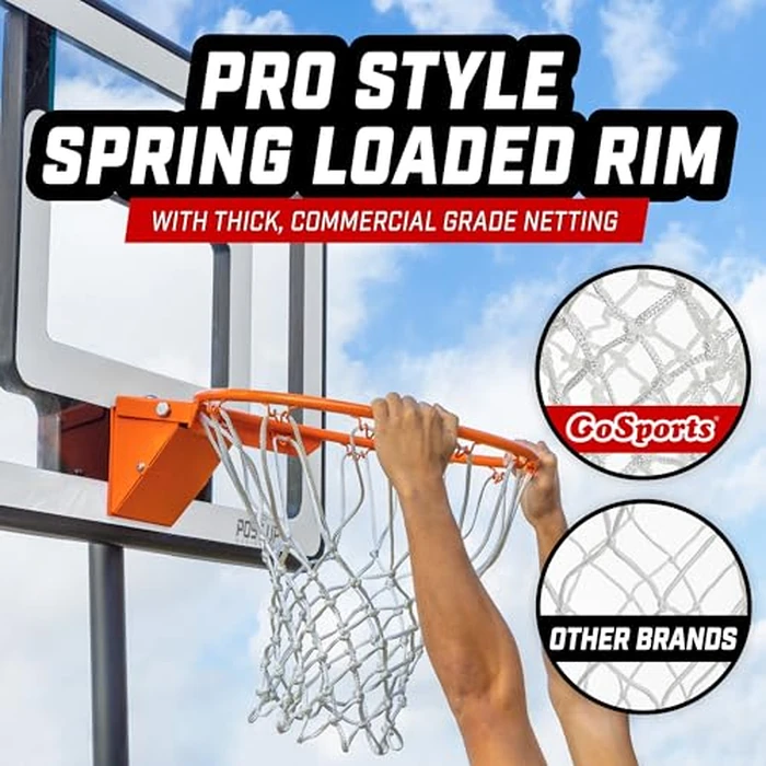 GoSports Universal Regulation 18" Steel Basketball Rim - Choose from Fixed or Breakaway - Use for Replacement or Garage Mount by GoSports - Image 4