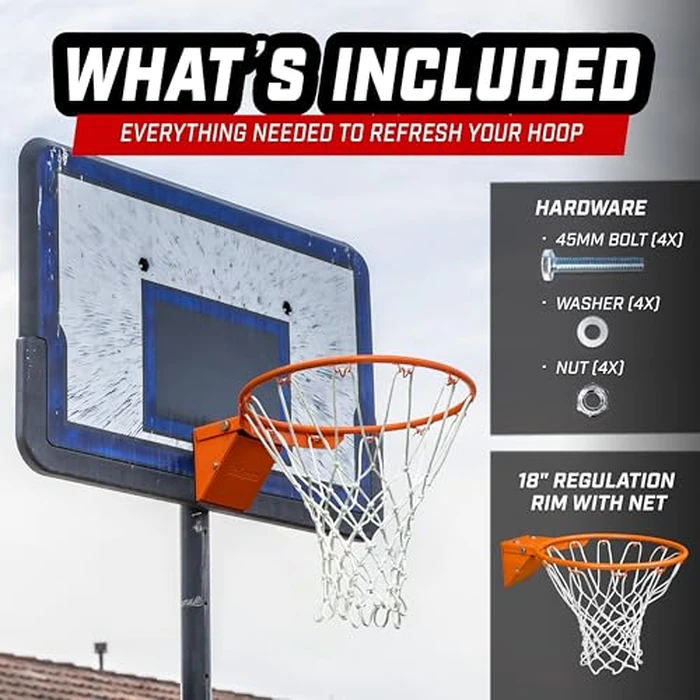 GoSports Universal Regulation 18" Steel Basketball Rim - Choose from Fixed or Breakaway - Use for Replacement or Garage Mount by GoSports - Image 5