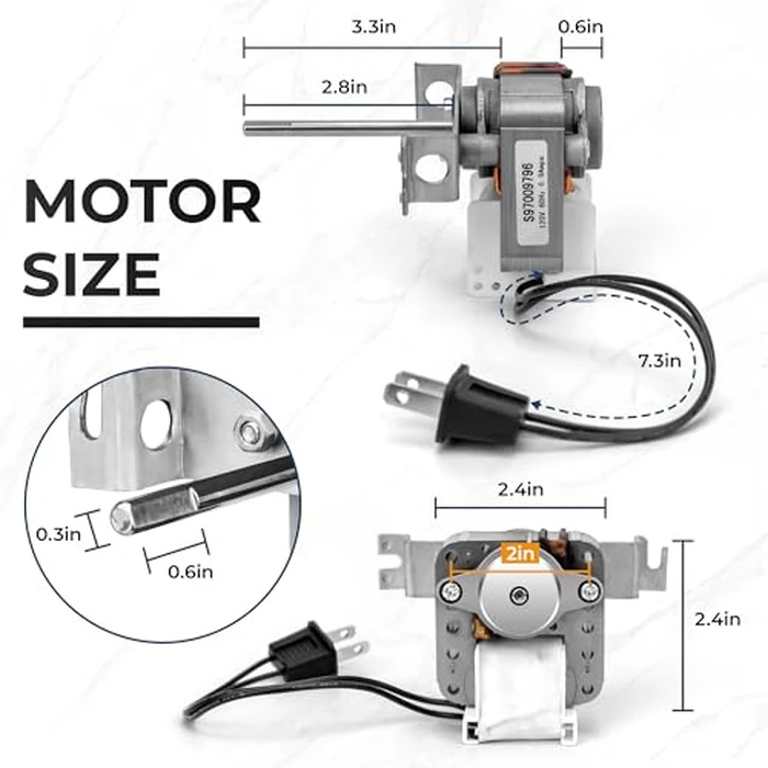 【Upgraded】 S97009796 Bathroom Replacement Fan Motor Blower Assembly Compatible with Br-oan Nu-Tone Bulb Heaters 162-E、G、J、K、L、M and 164-E、G、J、K、 L、M, Bathroom Exhaust Vent Fan Motor by Fetechmate by Fetechmate - Image 5