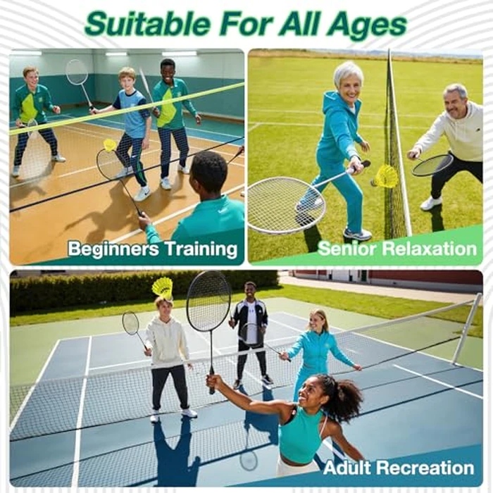 AboveGenius Badminton Rackets Set Outdoor Backyard Games, Including 4/6 Rackets, 6 Nylon Badminton Shuttlecocks, Lightweight Badminton Racquets for Beginners (6 Rackets 6 Birdies) by AboveGenius - Image 7