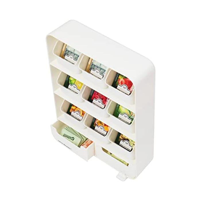 Mind Reader Tea Bag Organizer, Tea Station Organizer, Countertop Storage, Kitchen, Plastic, 10.25"L x 3.25"W x 13.75"H, White by Mind Reader - Image 4