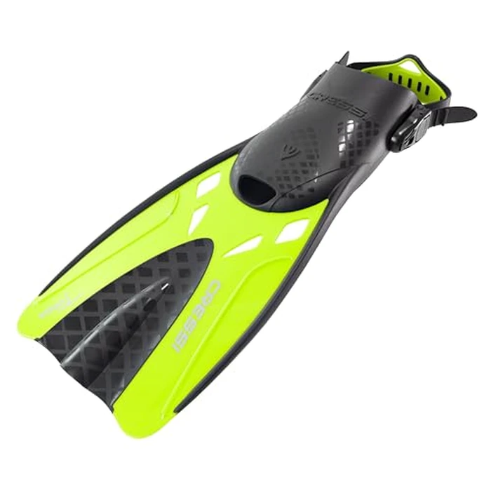 Cressi Tonga Short Adjustable Open Heel Fins, Black/Lime, L/XL by Cressi - Image 5