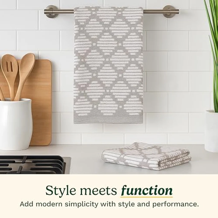Best Brands Cuisinart Kitchen Towels 2 Pack - 100% Cotton Dish Towels for Kitchen Drying, Bleach Safe & Super Absorbent Hand Towels 18”x28”, Durable Soft Cotton Tea Towels for Everyday Cleaning by Best Brands - Image 3