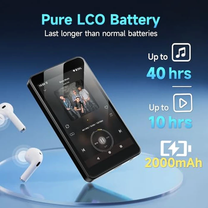 PECSU Android 14 MP3 Player, 4" Touch Screen MP4 Player for Kids, Preinstalled Spotify, Play Store, Amazon Music, Audible, Libby, Parental Control, Eye-Care Mode, 2000mAh (Space Black) by PECSU - Image 7
