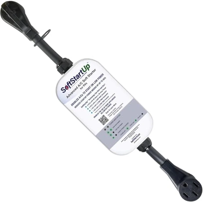 SoftStartUp Plug & Play RV A/C Soft Start - Runs 2 Air Conditioners & Appliances on 50A, 30A & 20A Power - No Installation Needed - Free 50A-to-30A Adapter by SoftStartRV By NetworkRV - Used - Very Good condition - US$439.22