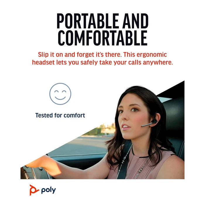 Poly Voyager Legend Wireless Headset (Plantronics) - Single-Ear Bluetooth W/Noise-Canceling Mic - Voice Controls - Mute & Volume Buttons - Ergonomic Design -Connect to Mobile/Tablet Via Bluetooth -FFP by POLY - Image 2