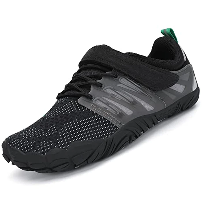 SAGUARO Kids' Barefoot Shoes Boys Girls Quick Dry Aqua Athletic Sneakers Lightweight Sport Footwear Toddler Water Shoes Black/Hook and Loop 2 Little Kid by SAGUARO - Image 1