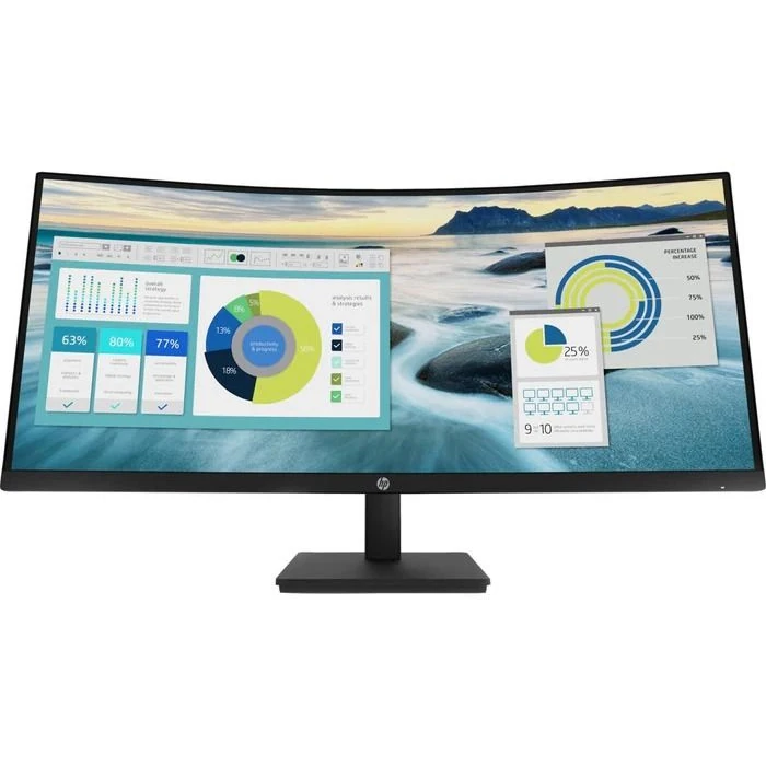 HP P34hc UWQHD Monitor 34" - Black - 34 Inch by HP - Refurbished - Excellent condition