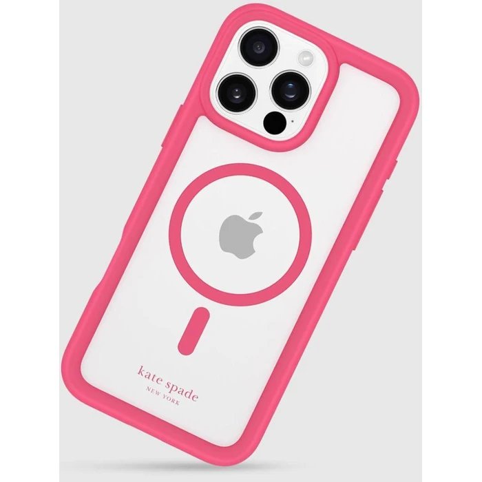Kate Spade Ultra Protective Phone Case with MagSafe for iPhone 16 Pro Max - Pom Pom Pink by Kate Spade - Image 2