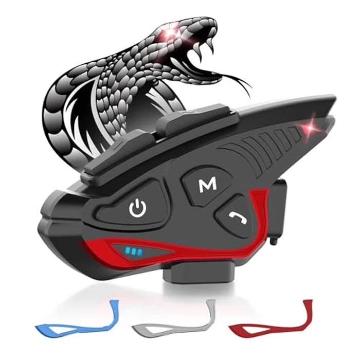 Moman Motorcycle Intercom Headset, CP-S 8 Riders 2000M Group Helmet Communication System, Universal Pairing with HiFi Noise Cancellation Music Share FM Radio Helmet Group Communicator for Motorbike by Moman - Image 1